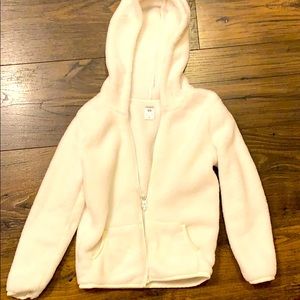 Girls 4/5 cream fleece jacket Carters